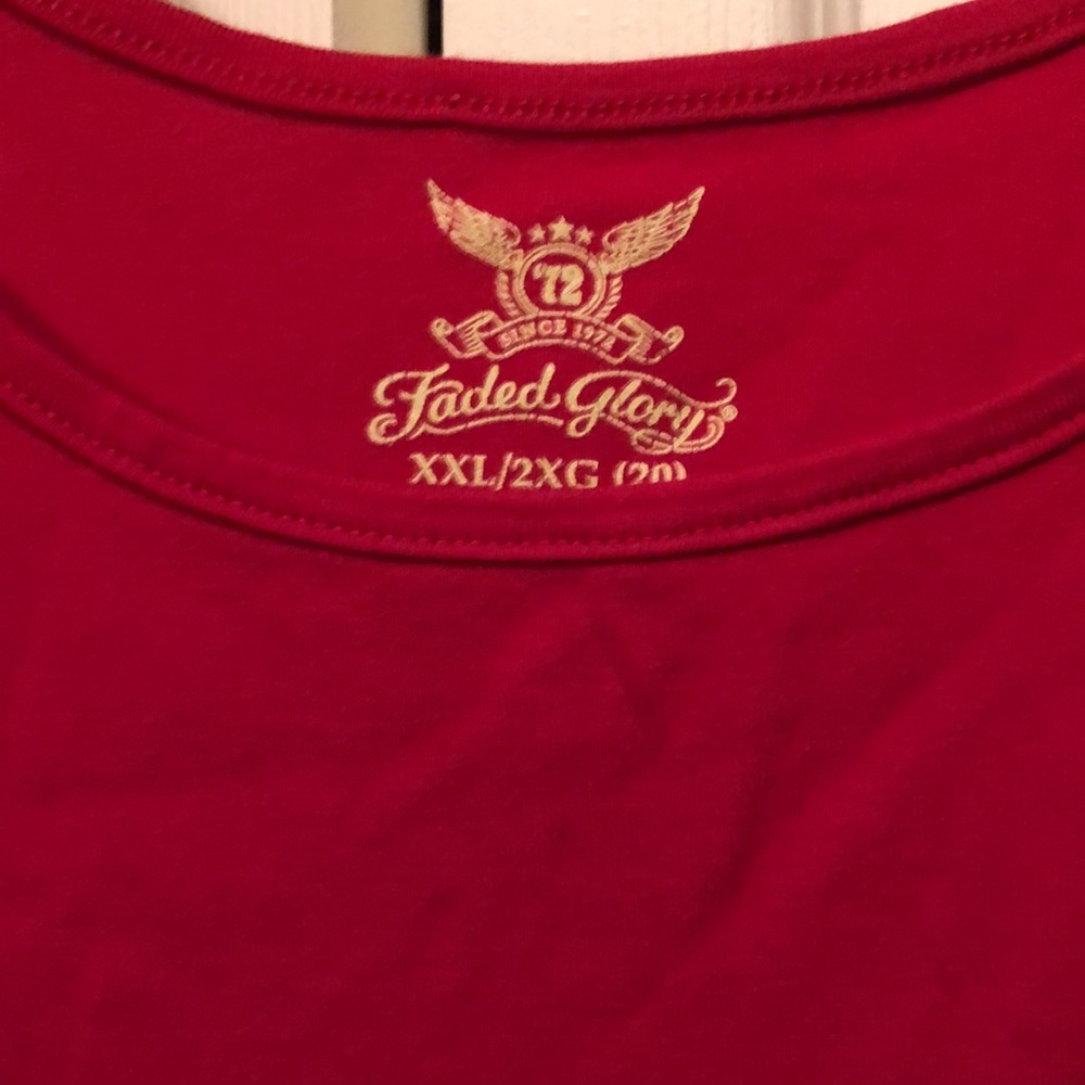 Faded Glory -size 20 -Women Scoop Neck Tank - Red - Picture 2 of 3